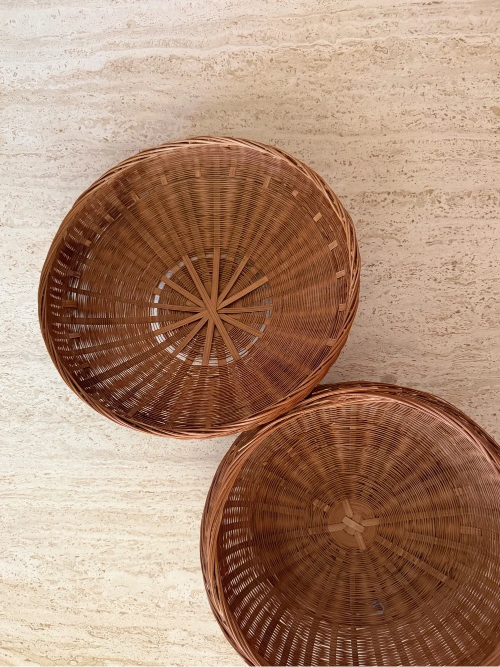Vintage Woven Round Basket